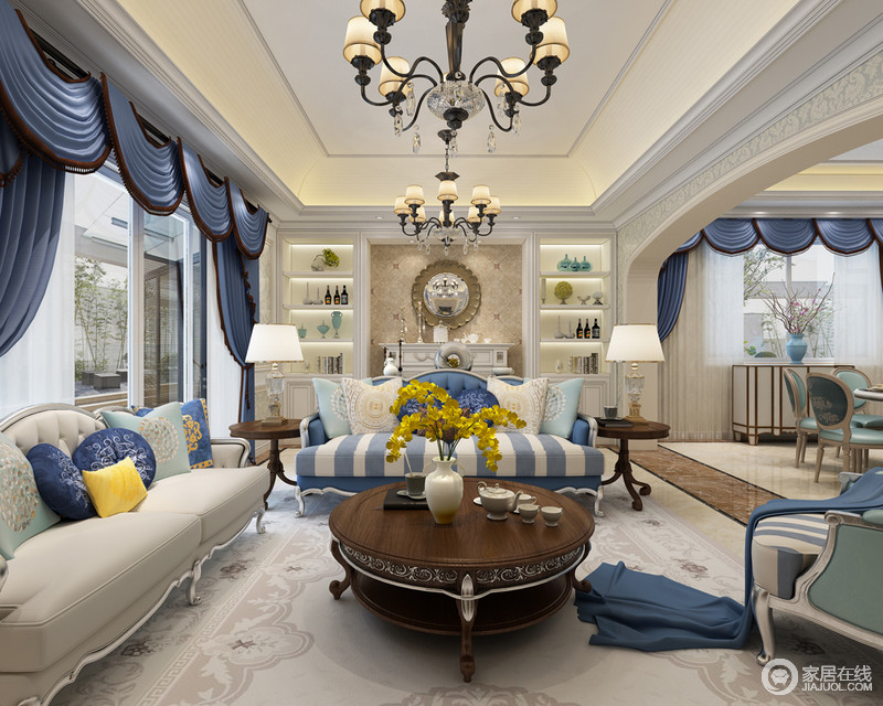 存,蓝色罗马帘毫不犹豫地将你的视野拉回到古