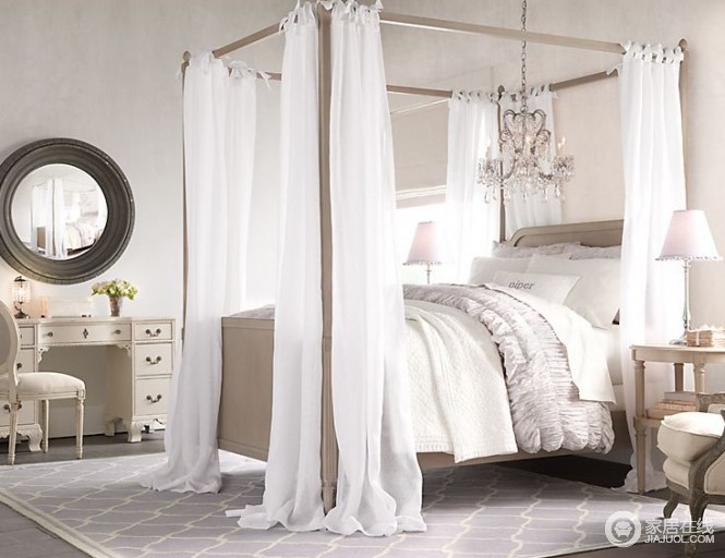 纯净的白色调卧室 12种美好的布置展示
