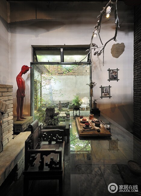 中式风格Loft茶室设计 欣赏东西合璧之美