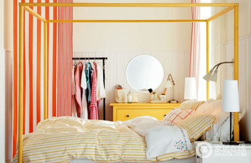 色彩鲜艳的卧室装修 给个你明快的心情