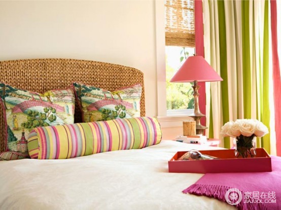 色彩鲜艳的卧室装修 给个你明快的心情
