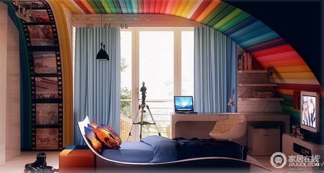 给孩子一片清新 漂亮的彩色儿童房设计