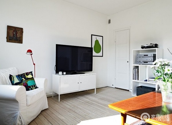 46平米白色简约公寓 小户型的宁静空间