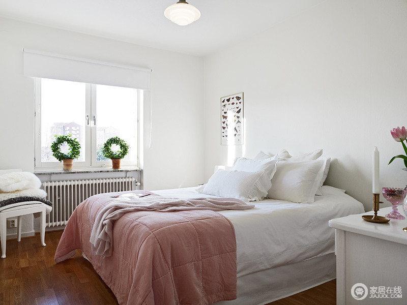 浪漫洁净白色美家 54平紧凑型单身公寓