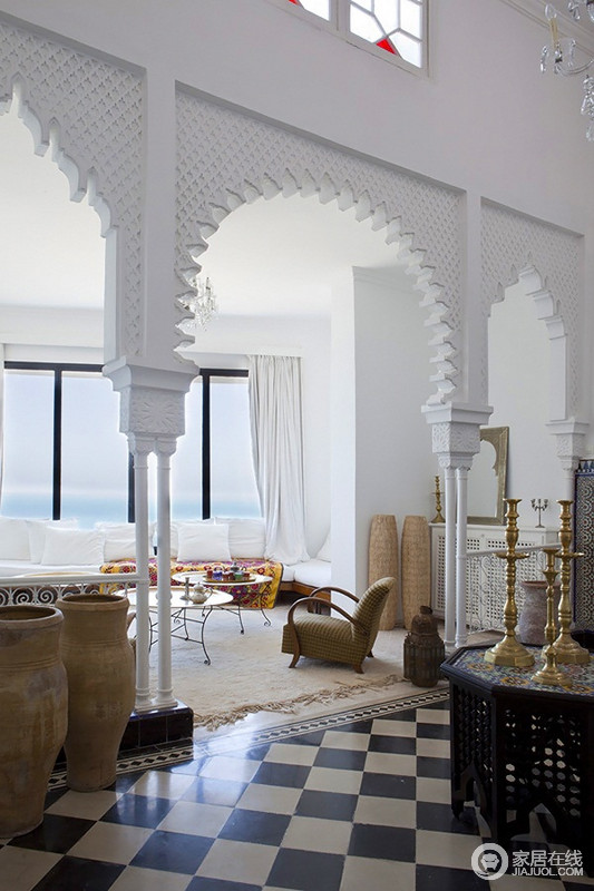 奢华中的享受 摩洛哥的阿拉伯风格住屋
