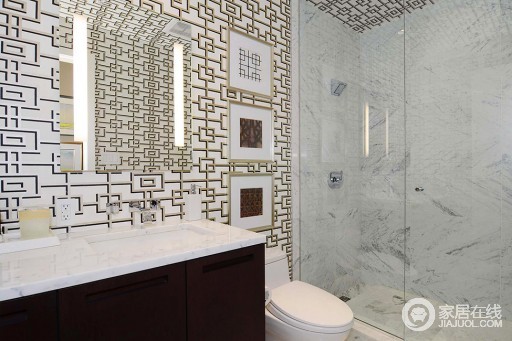 超美的全景式公寓 卫浴瓷砖铺装奢华