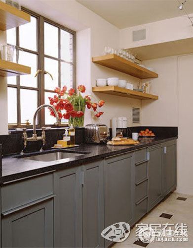 7款厨房装修设计样板间 简约灰色正流行