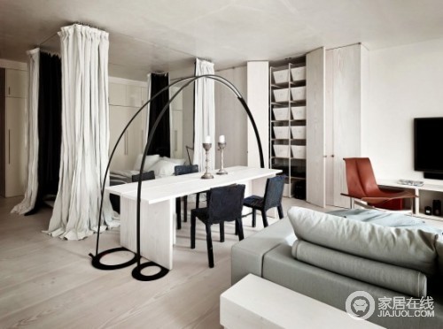 极简主义全开放式公寓 让人震撼的设计