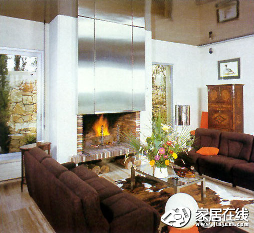 褐色欧式风格客厅
