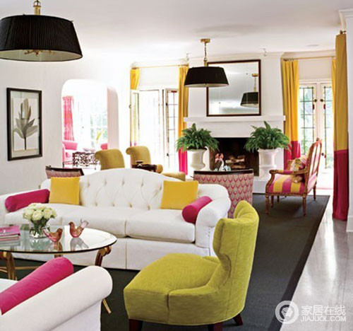绚丽多彩温馨客厅设计 各种风格齐登场