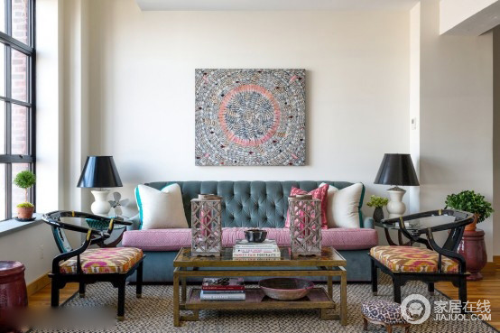 现代家具与复古物件 多彩的室内装饰