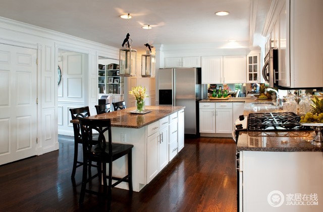 极品美式家居设计 开阔的欧式整体厨房