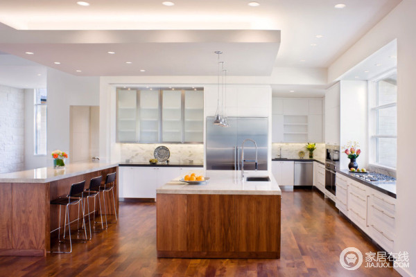 简约现代美式家居设计 明亮开放式厨房
