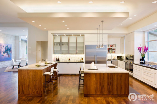 简约现代美式家居设计 明亮开放式厨房
