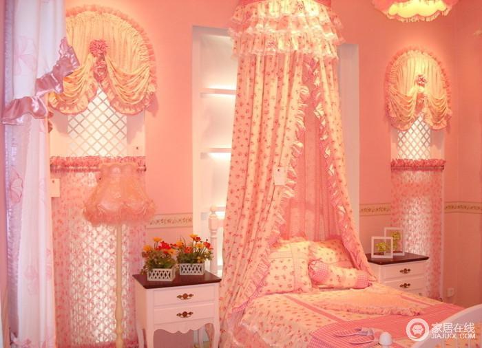 浪漫温馨粉色卧室 专属女生的公主家
