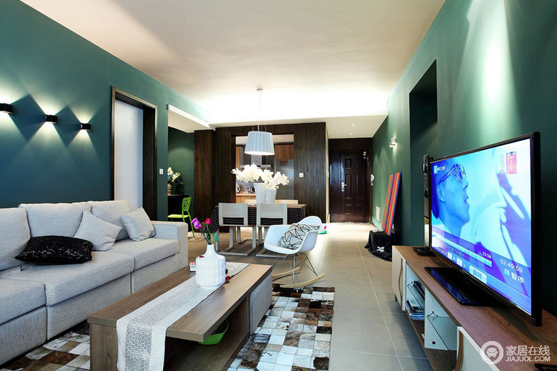 绿色北欧风格 110平米的温馨浪漫三居室