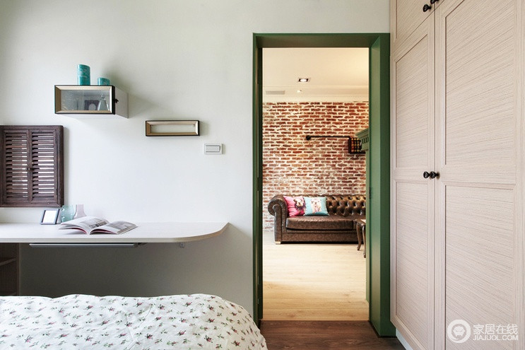 21平米的绿色小户型 巧妙隔出两间卧室