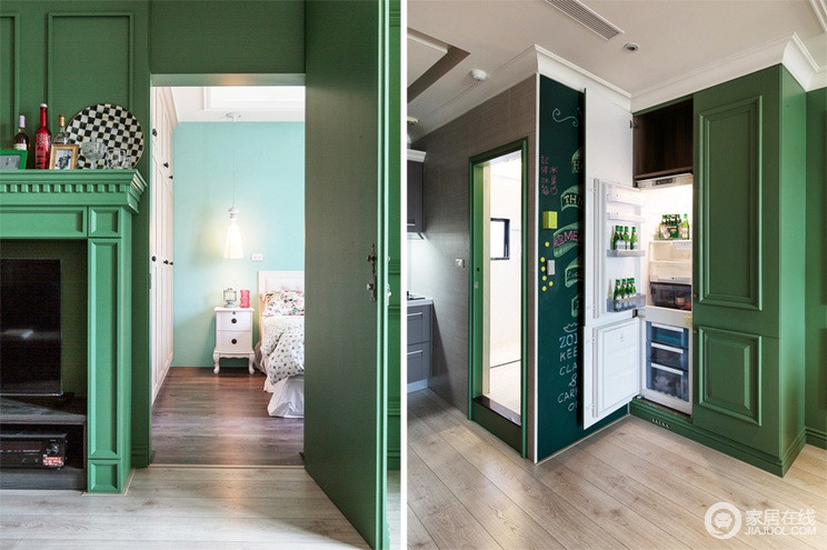 21平米的绿色小户型 巧妙隔出两间卧室