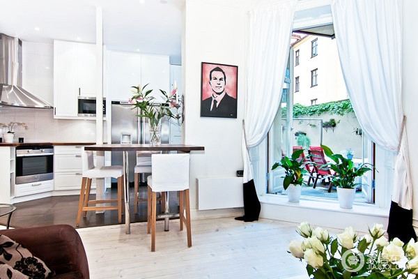 95平方米的公寓 北欧风迷人一居室