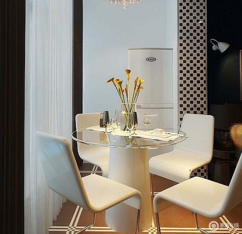 炫酷时尚黑白搭 完美精致一居室设计