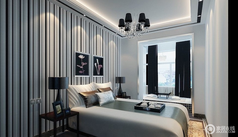 炫酷时尚黑白搭 完美精致一居室设计