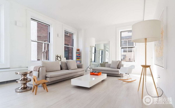 白色极简风格公寓设计 温馨静谧的空间