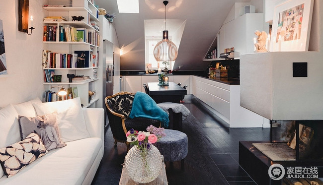 瑞典70平米公寓设计 美丽精致的阁楼