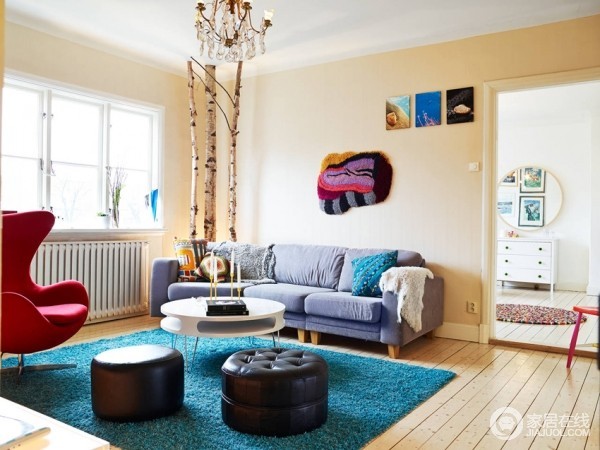 76平米彩色北欧公寓 色彩丰富温暖居