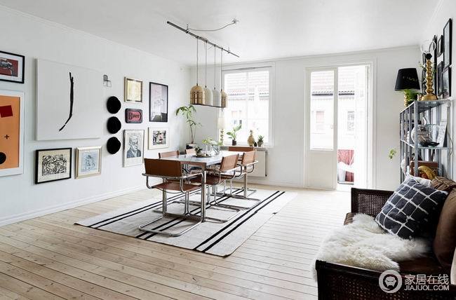 瑞典現代混搭风公寓 黑白色调时尚住宅