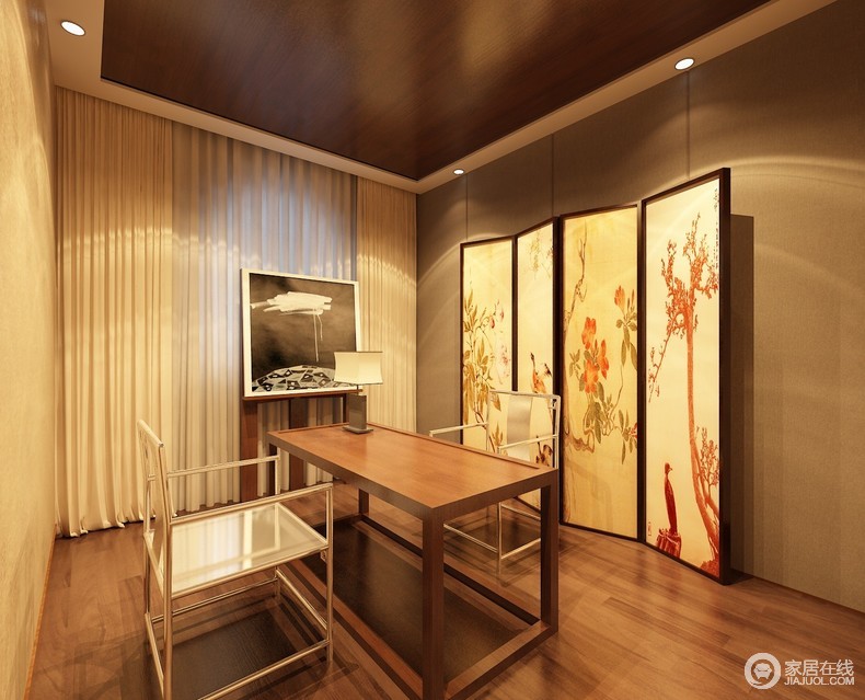 110平米新中式新房装修 古典美韵复式居