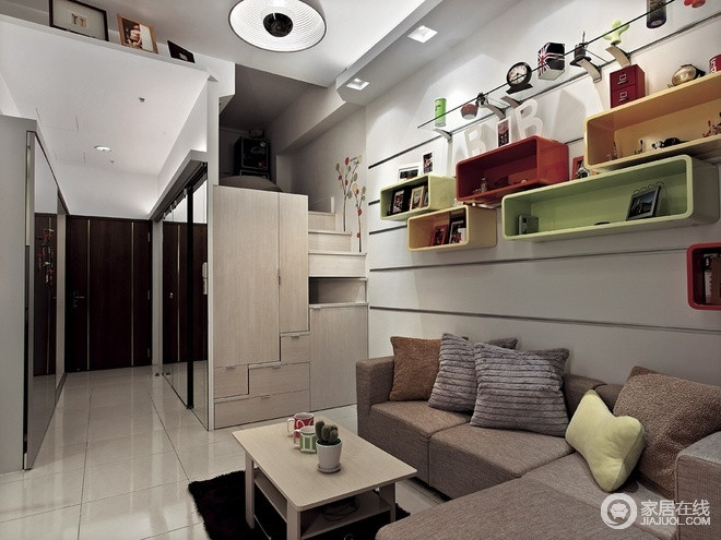60平米简约公寓设计 小户型创意收纳