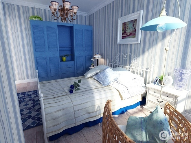 120平地中海住宅  蓝色演绎的清新质朴