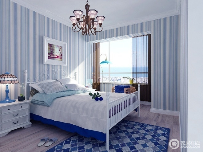120平地中海住宅  蓝色演绎的清新质朴