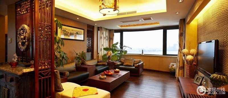 120平中式风格三居室 温馨舒适的住宅