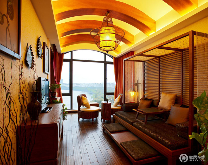 120平中式风格三居室 温馨舒适的住宅