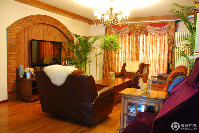 140平美式乡村实景婚房 自然舒适空间