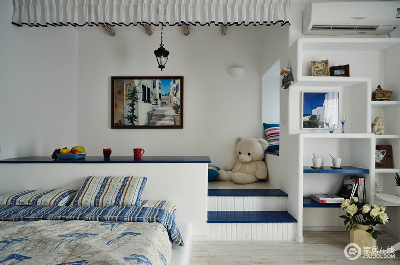蓝色地中海风旧房改造 纯美自然的住宅
