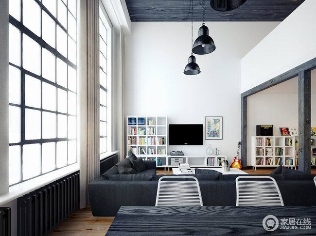 黑白色简约风格公寓 清新有格调的空间