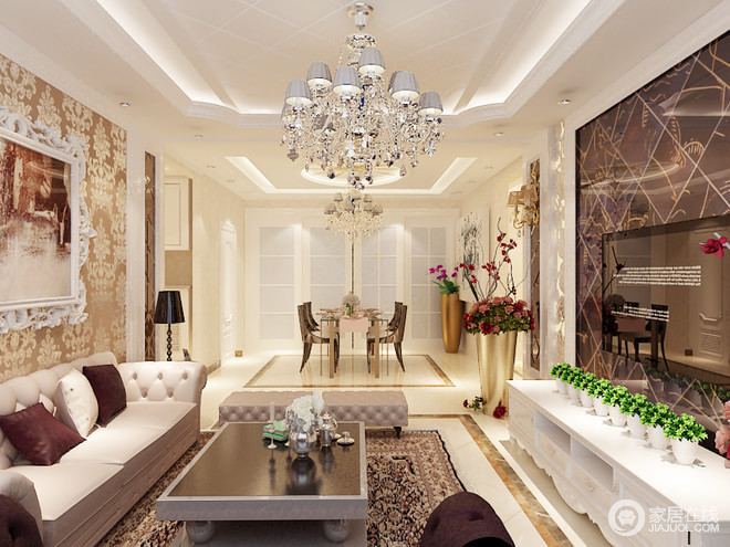 131平欧式风格住宅设计 时尚华丽的空间