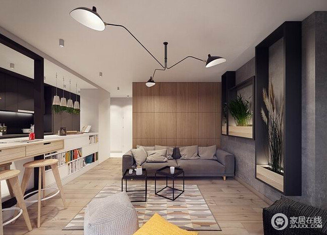60平米现代小公寓设计 舒适有品位的住宅