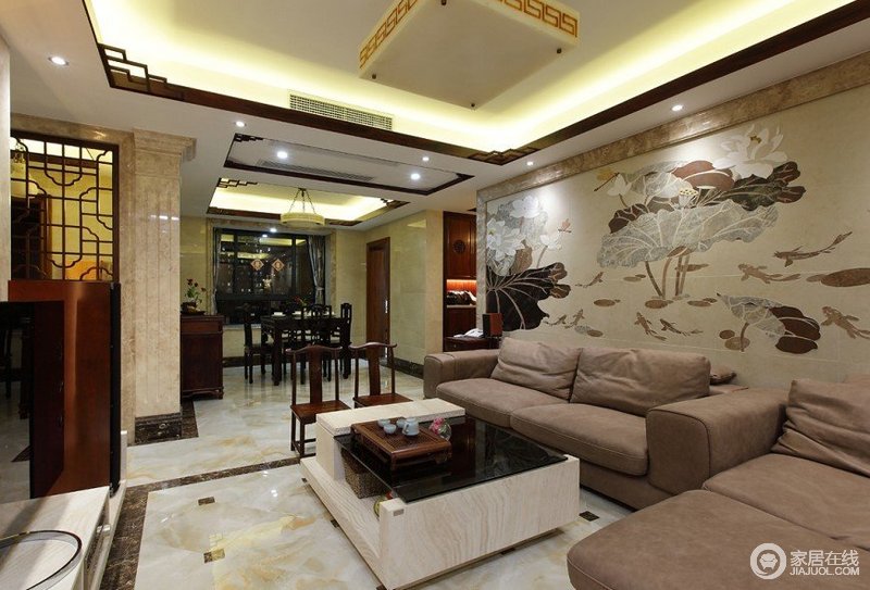 中式古典客厅室内设计效果图