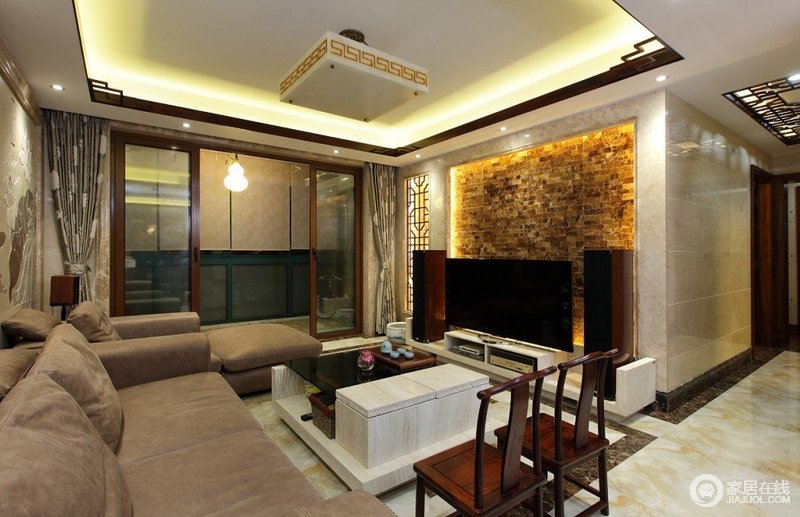 新中式三居客厅装饰效果图