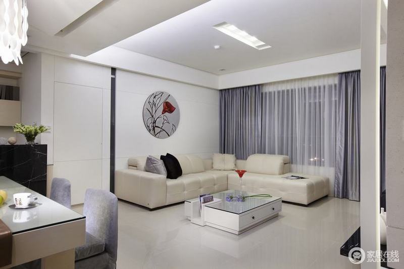 现代三居室客厅装饰效果图