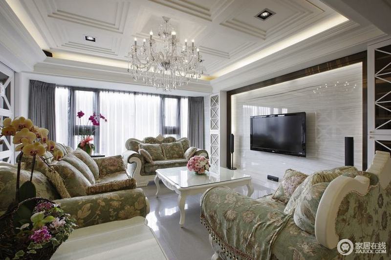 欧式风格客厅室内装饰设计效果图片
