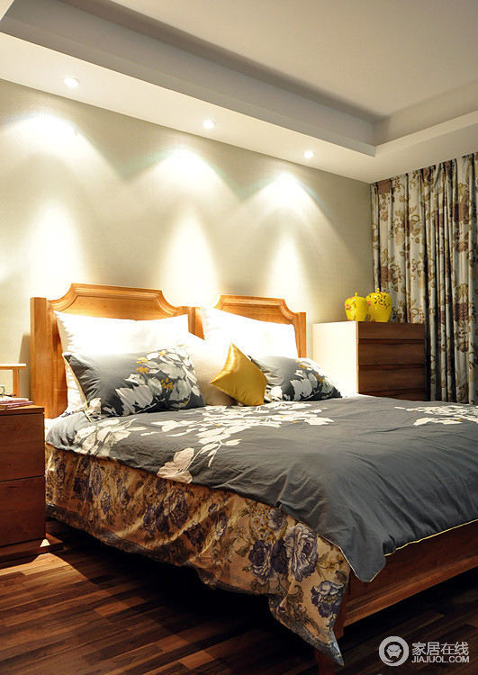 中式现代卧室设计效果图片
