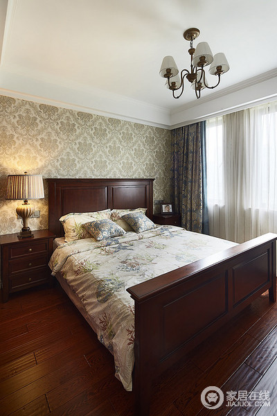 复古美式卧室布置案例