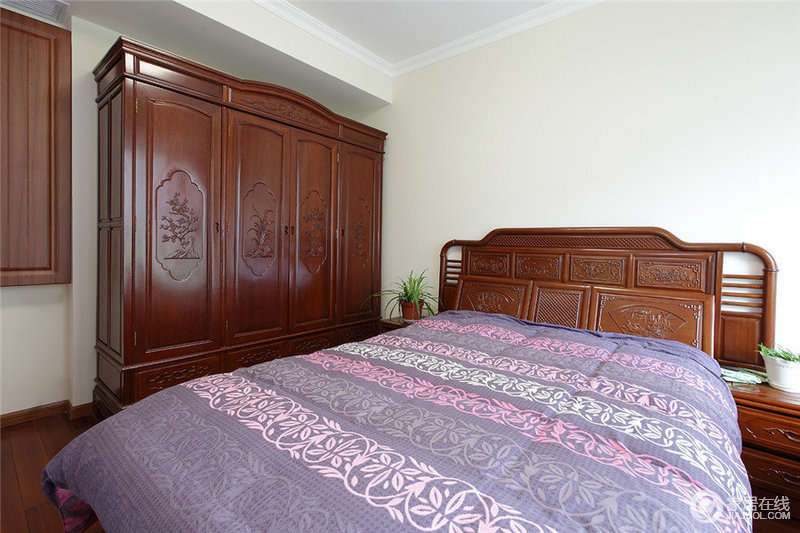 中式现代卧室家装效果图片