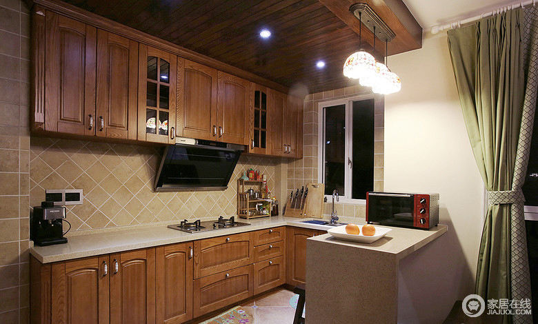 美式厨房家居设计装饰效果图片