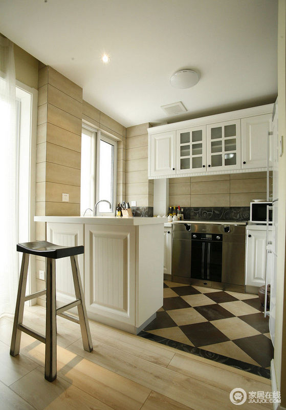 美式家居厨房室内设计装饰效果图