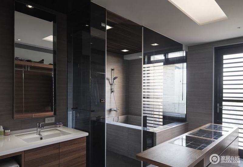 美式风格浴室卫生间家装设计效果图